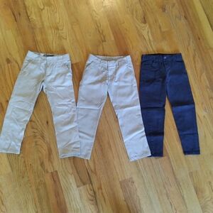 Kids Khaki Navy Sz6 School Uniform Pants